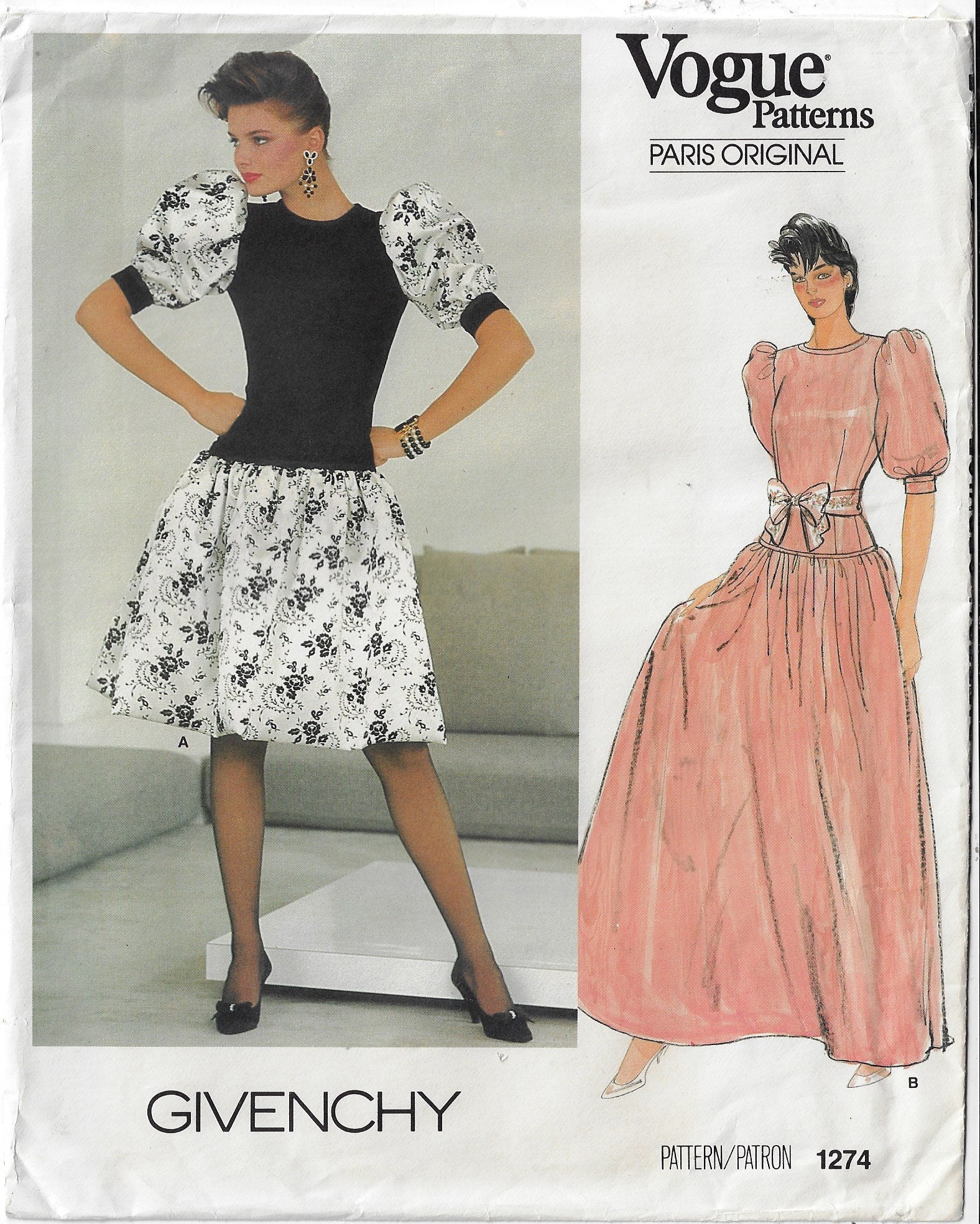 80s Givenchy Womens Dropped Waist Ballgown in 2 Lengths