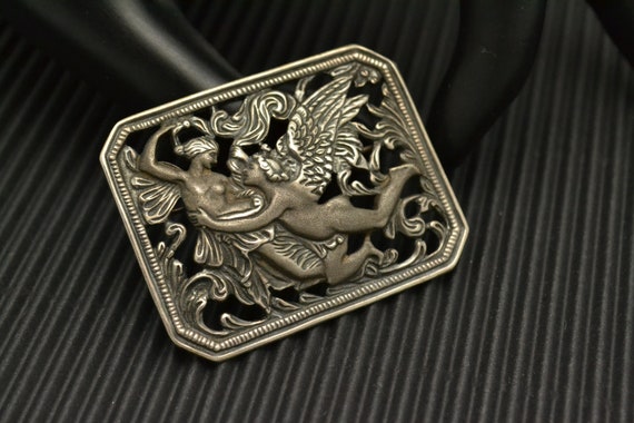 Antique 925 Silver Art Nouveau Brooch Jacob Wrest… - image 3