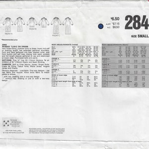 80s Bill Blass Romantic Dress in 2 Lengths or Tunic Vogue Sewing ...