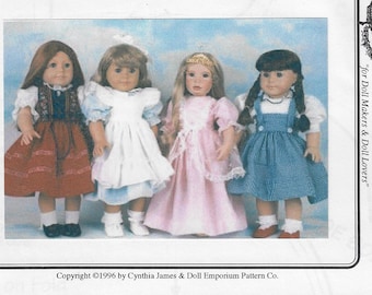 90s Storybook Favorites 18" Doll Costumes Doll Emporium Sewing Pattern 602 FF