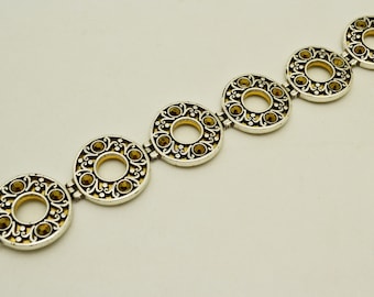 ヴィンテージ ブライトン ワイドリンク ブレスレットセット（人工マーカサイト付き）