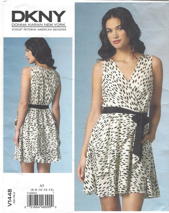 Vestido sexy y coqueto con peplum para mujer de DKNY patron de costura de Vogue V1448 talla 6 8 10 12 14 busto de 30 1 2 a 36 FF Etsy Mexico