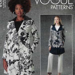 Sandra Betzina Womens Below Hip Jacket OOP Vogue Sewing Pattern V1792 Size 10 12 14 16 18 20 22 24 26 28 FF