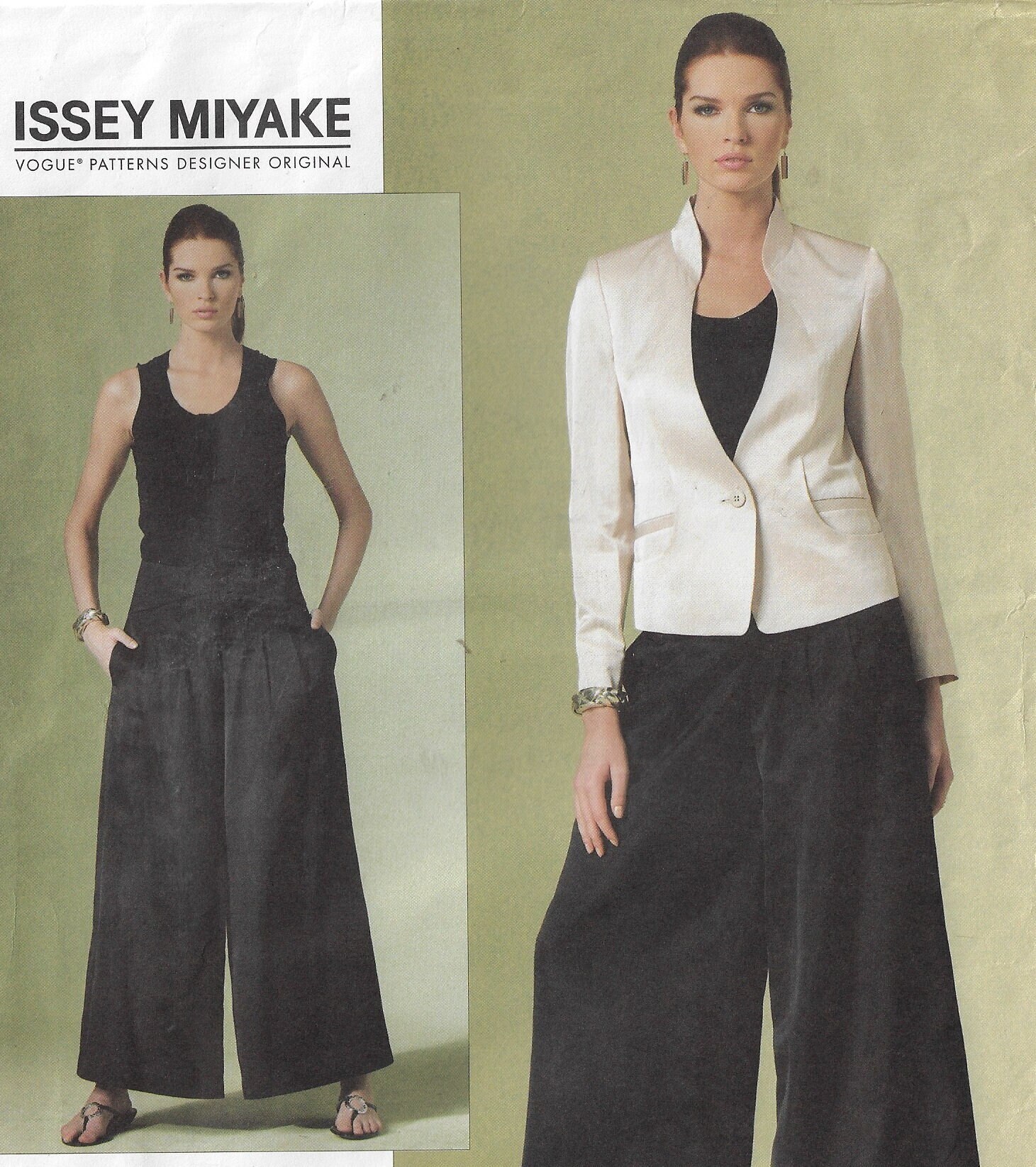 Issey Miyake Womens Lined Jacket and Wide Leg Pants Vogue Sewing Pattern V1186 Size 6 8 10 12 Bust 30 1/2 to 34 FF - Etsy Issey Miyake Womens Lined Jacket and Wide Leg Pants Vogue Sewing Pattern V1186 Size 6 8 10 12 Bust 30 1/2 to 34 FF - Etsy