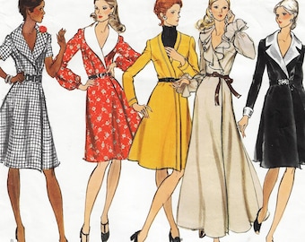 70er Jahre Damen Wickelkleid Vogue Schnittmuster 2764 Größe 40 ff