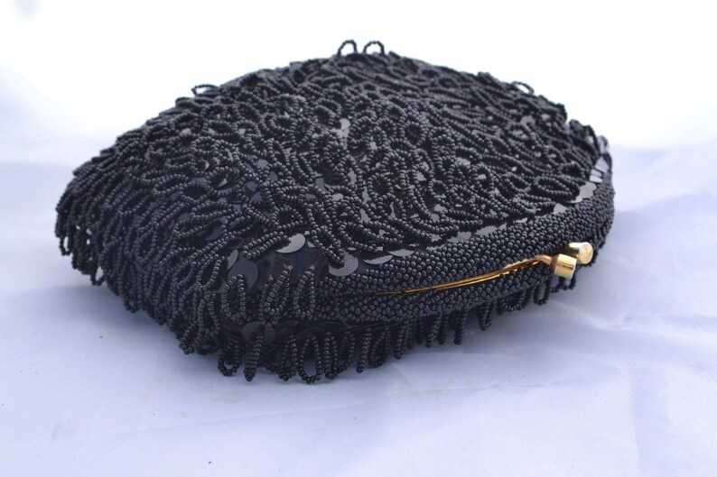 Vintage 1960s Sharonee Beaded Black Evening Handbag | Etsy