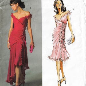 Bellville Sassoon Womens Red Carpet, Wedding or Evening Gown Vogue Sewing Pattern V2880 Size 10 12 14 Bust 32 1/2 34 36 FF