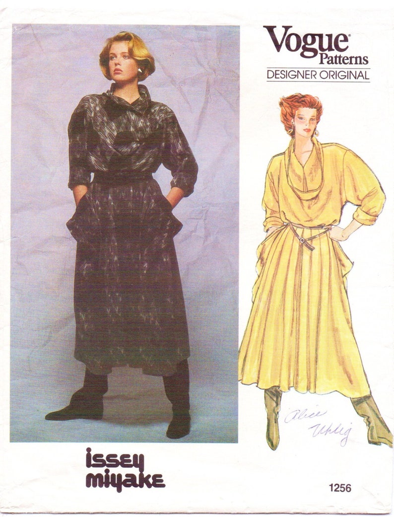 80s Issey Miyake Womens Pullover Dress Vogue Sewing Pattern - Etsy