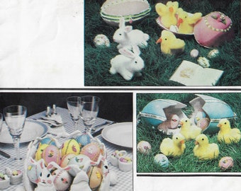 70s Easter Craft Eggs, Bunnies, Chicks & More Vogue Sewing Pattern 2654 FF