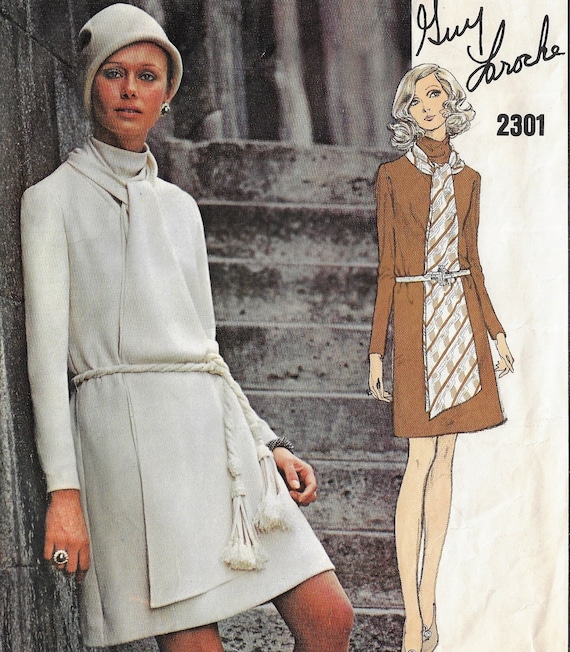 70s Guy Laroche One Piece Dress Vogue Sewing Pattern 2301 Size 14 Label Included - Etsy 70s Guy Laroche One Piece Dress Vogue Sewing Pattern 2301 Size 14 Label Included - Etsy