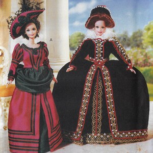 90s Linda Carr Historical Fashion Doll Clothes Vogue Sewing Pattern 9917 652 FF