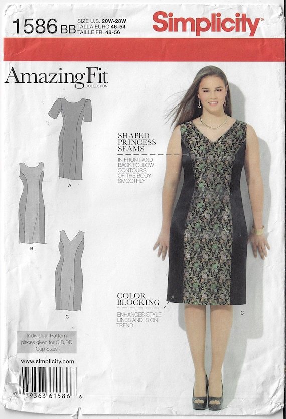 Sizes 10-18 Simplicity Amazing Fit Collection Womens Summer Dress Sewing Pattern