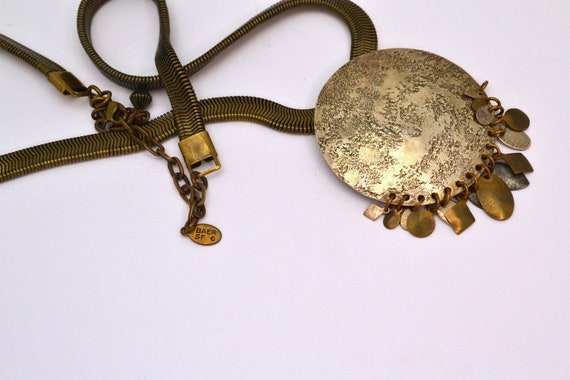 Unique Marjorie Baer SF Vintage Suede Belt with Antique Decorative Medallions Marjorie Baer Belt Womens Size 39.5 main image 3