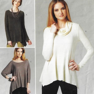 Alice + Olivia Womens Stretch Knit Tunics with Variations Vogue Sewing Pattern V1261 Size 16 18 20 22 24 26 Bust 38 to 48 FF
