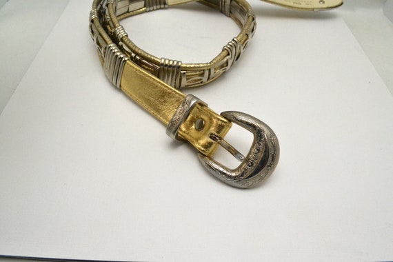 Vintage Gold and Silver Tone Belt ROC Size M/L - Etsy display picture 2