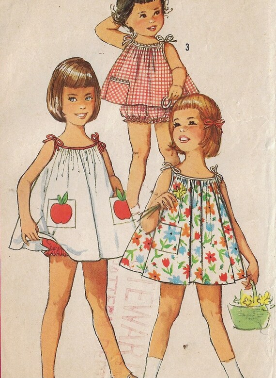 1960s Simplicity Sewing Pattern 5006 Girls Summer Dress or Top | Etsy
