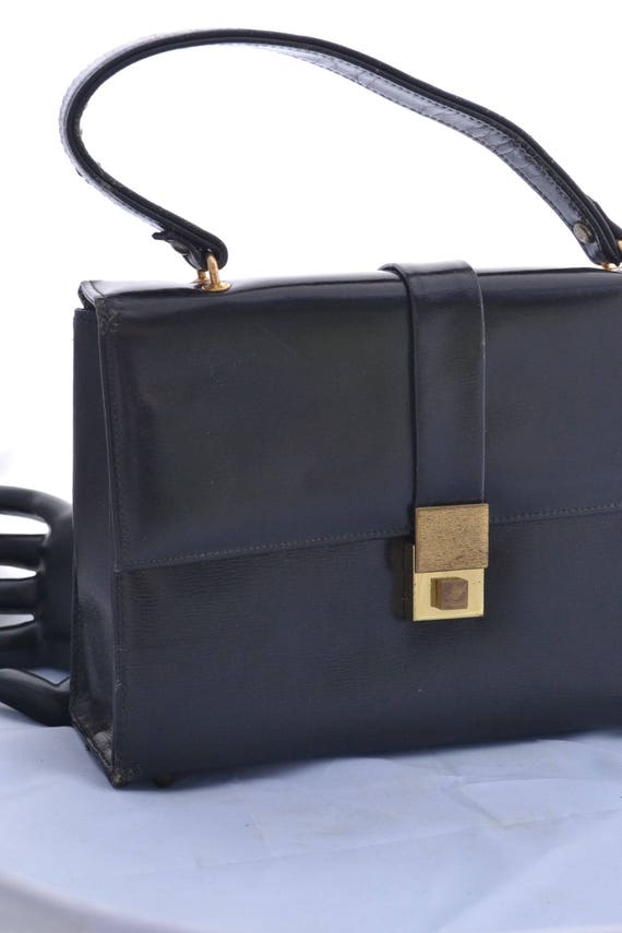 Vintage Black Handbag or Purse Marchioness Made in