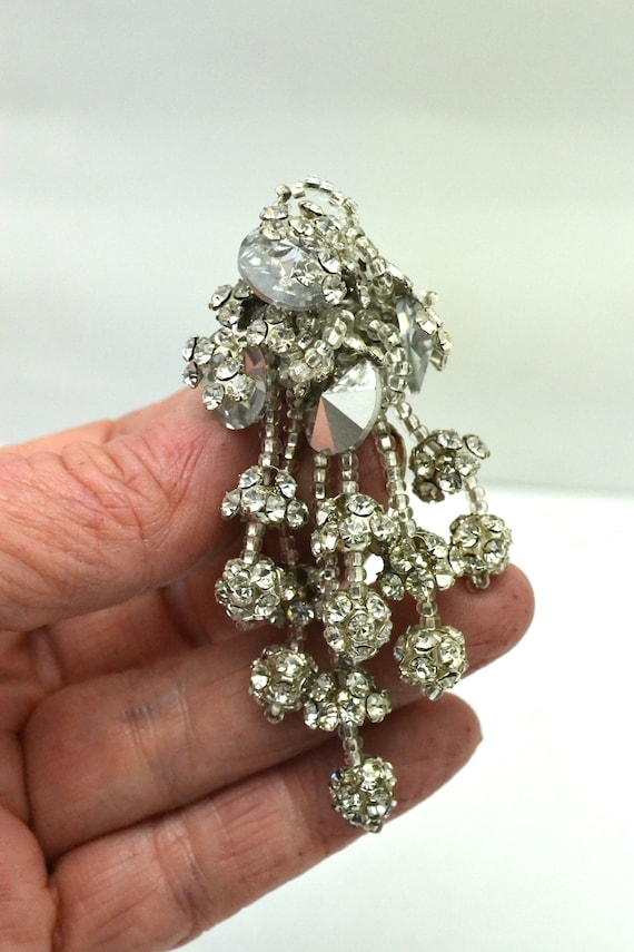 Stunning Lois Ann Waterfall Clip Earrings Sparklin