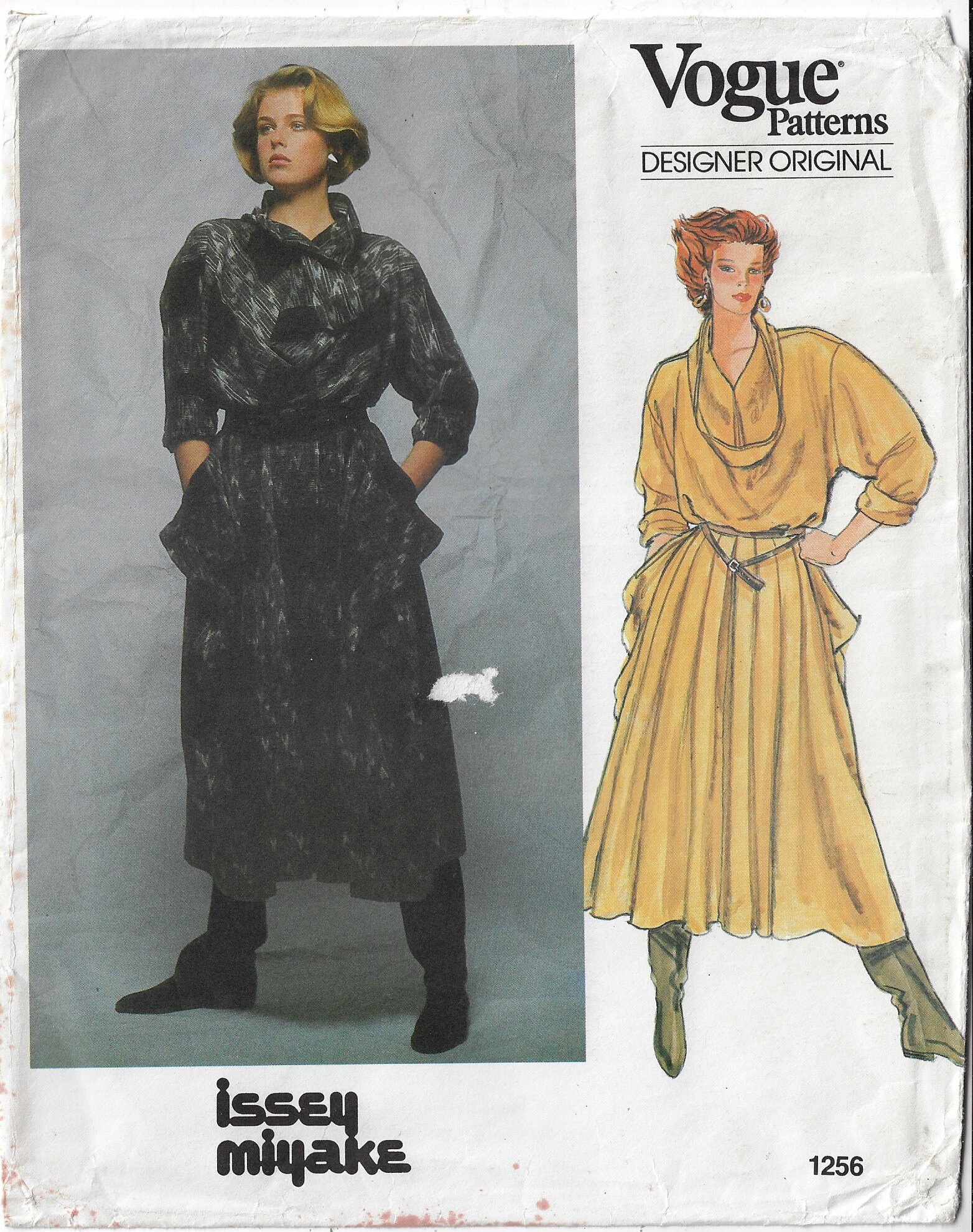 80s Issey Miyake Womens Pullover Dress Vogue Sewing Pattern