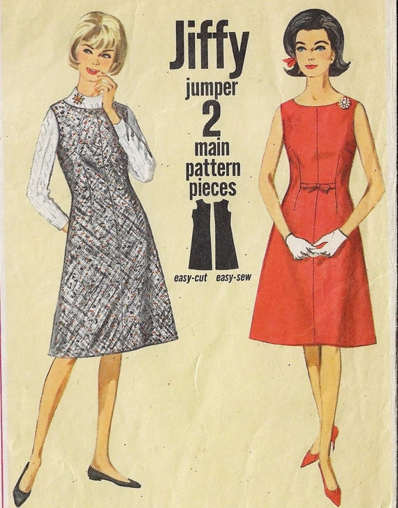 Robe sans manches trapeze pour femme des annees 1960 ou modele de couture simplicite pull 5052 taille 14 buste 34 Etsy Canada
