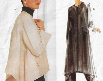 90s Geoffrey Beene Swing Jacket or Coat Vogue Sewing Pattern 2232 Size 8 to 22 FF