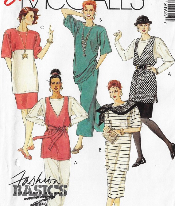 90s Womens Tops, Tank Top, Skirt & Pants Mccalls Sewing Pattern 5093 Size  22 24 FF - Etsy