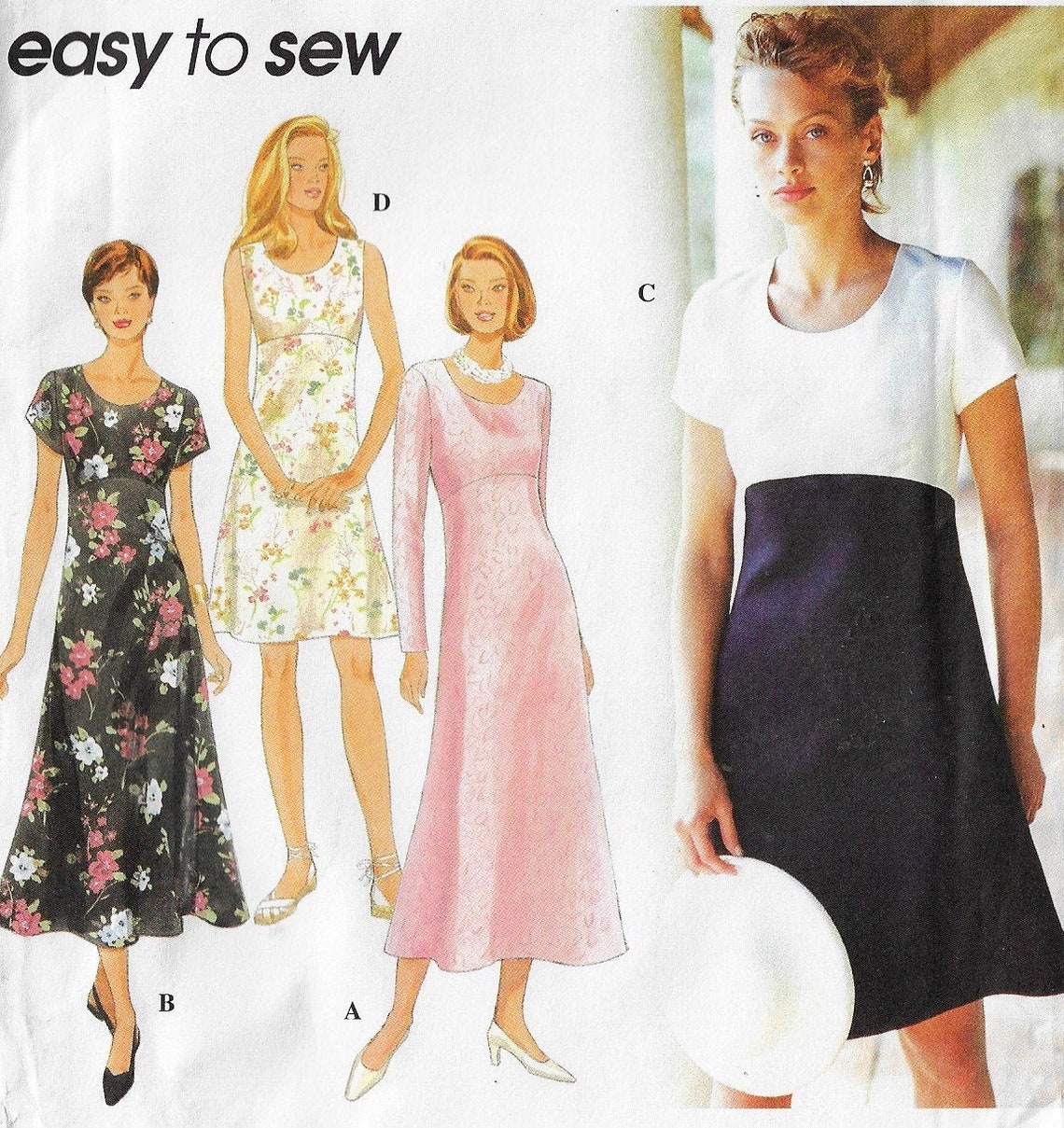 90s Simplicity Sewing Pattern 9675 Womens Sweet Summer Dress | Etsy