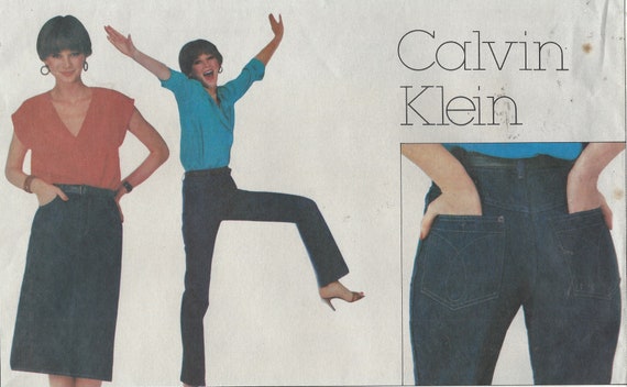 Buy 1980s Calvin Klein Womens Exact Fit Jeans and Jean Skirt Vogue Online  in India - Etsy