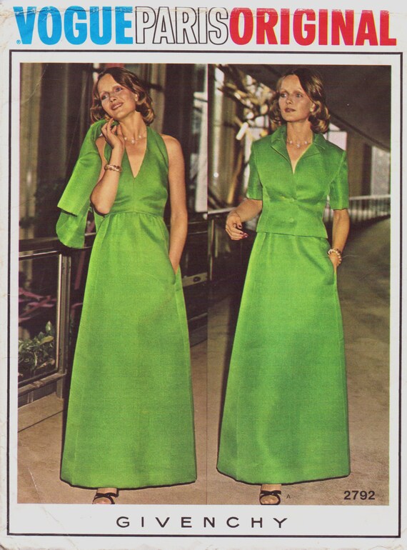 GIVENCHY　paris ドレス 1970s Givenchy Womens Evening Halter Dress & Jacket Vogue Sewing