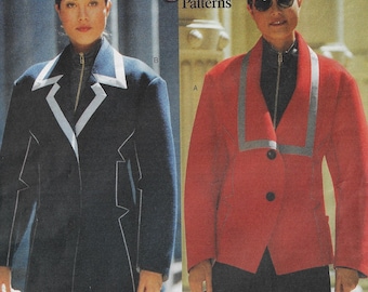 90s Issey Miyake Women Jacket with Variations Vogue Sewing Pattern 1481 Size 8 10 12 Bust 31 1/2 to 34 FF ORIGINAL Pattern