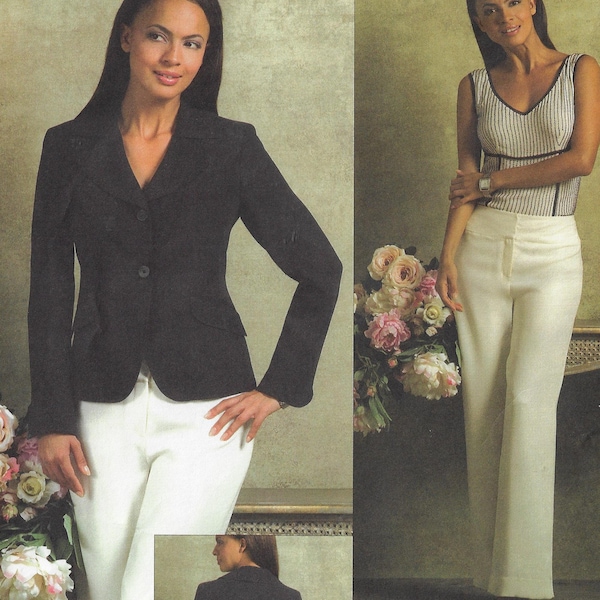 Kurtka i spodnie Anne Klein, wykrój Vogue V2957, rozmiar 6, 8, 10, 12, FF