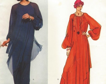 Suknia wieczorowa i spodnie YSL z lat 70. XX wieku, wykrój krawiecki Vogue 1537, rozmiar 14, biust 36, FF