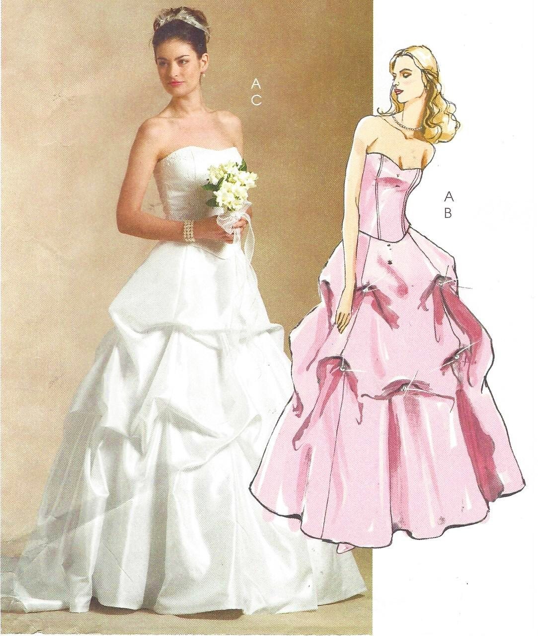 Womens Wedding Gown Strapless Top Skirt Mccalls Sewing Etsy