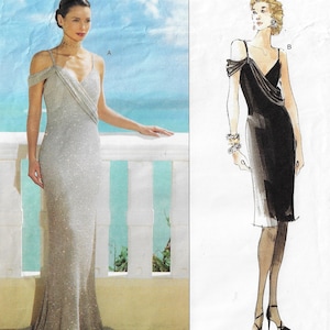 90er Jahre Bellville Sassoon Damen Abendkleid Schleppe Perfekt für Hochzeit Vogue Schnittmuster 2359 Größe 12 14 16 Büste 34 36 38 FF