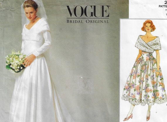 【vintage】90年代　ウエディングドレス 90年代のウェディングドレスとペチコート Vogue Bridal オリジナル