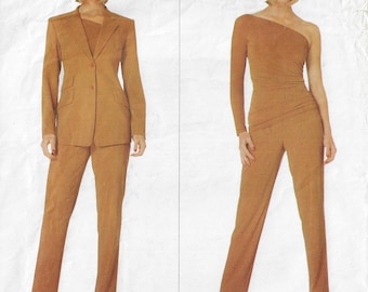 90s Donna Karan Jacket, Top & Pants Vogue Sewing Pattern 2095 Size 6 8 10 FF