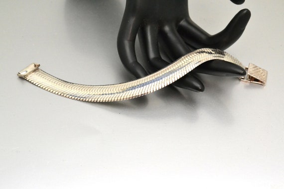 Vintage Milor 925 Silver Snake Bracelet 1/2 Inch Wide Gorgeous 