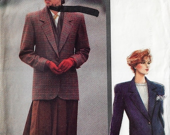 Jaren 80 gevoerd onder heupjack of blazer Vogue-naaipatroon 7594 maat 12 14 16 FF