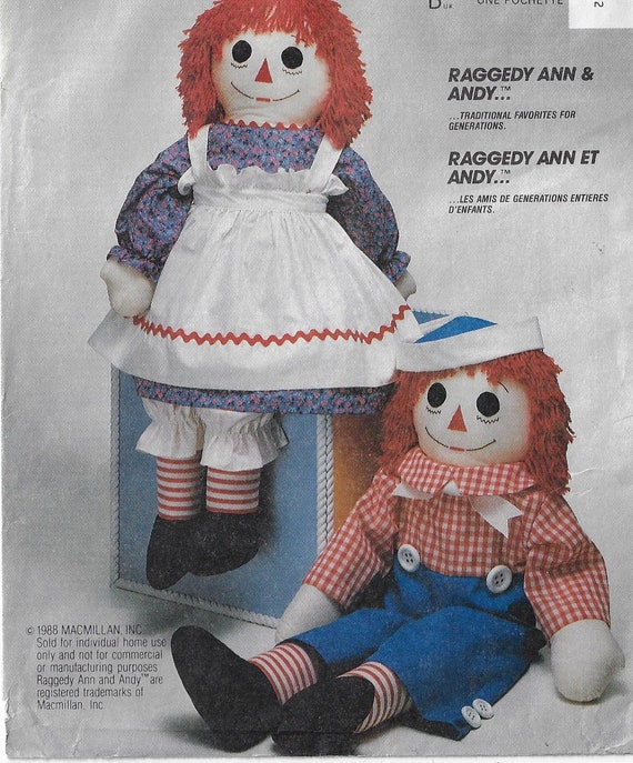 crochet raggedy ann and andy dolls