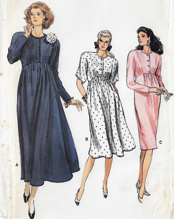vogue empire waist dress patterns Evening Gown Sewing Pattern  Vogue 7171 - Empire Waist Dress in Two  Lengths