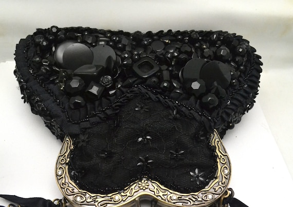 Mary Frances Lolita Purse Black with Sequins, Lac… - image 7