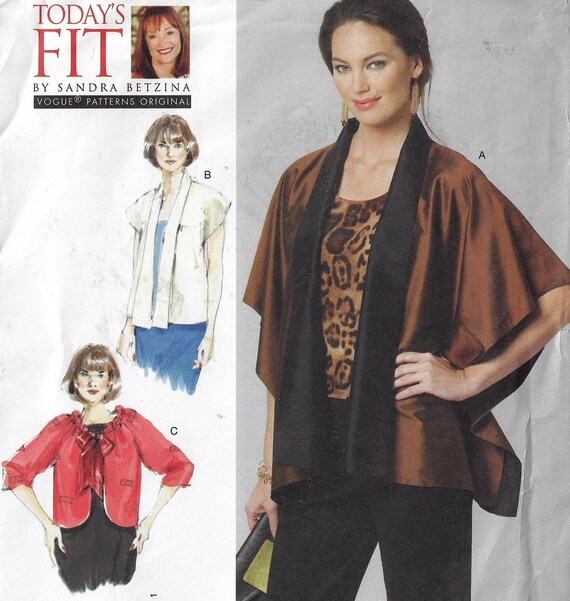 Vogue Sewing Pattern V1109 TODAY/'S FIT Woman/'s Shirt All One Size All NEW UNCUT