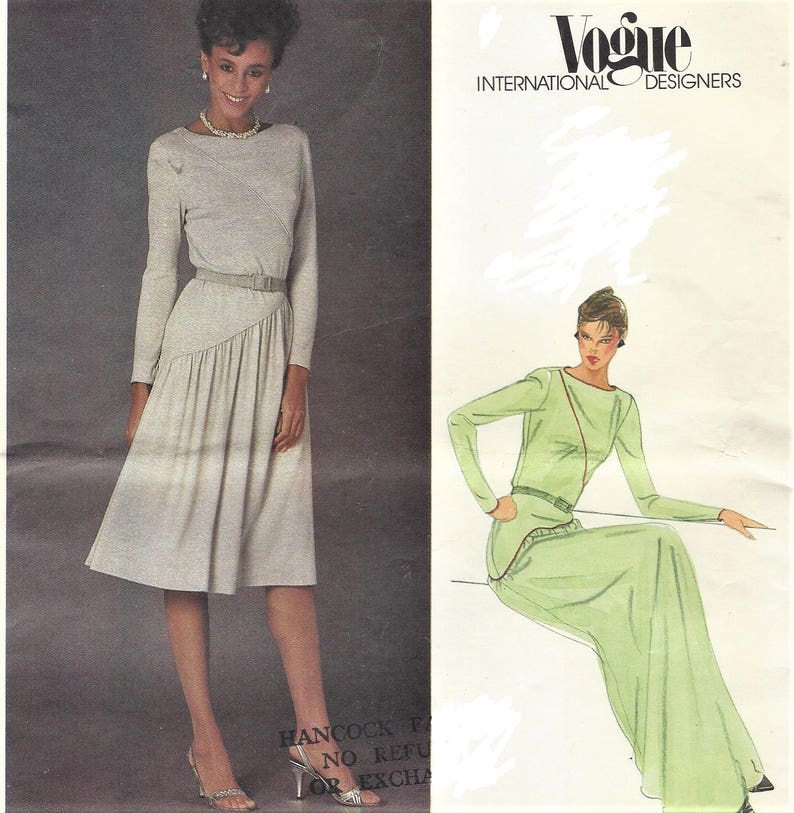 1980s Vogue Sewing Pattern 2718 Belinda Bellville Womens | Etsy