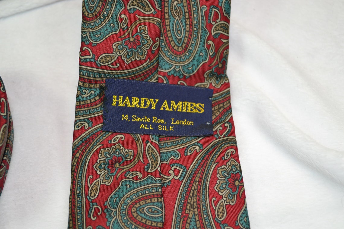 Vintage Hardy Amies Paisley Men's Necktie Saville Row - Etsy
