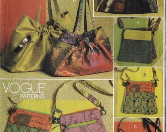 Marcy Tilton Fabric Totes and Double Bags Vogue Sewing Pattern V8590 FF