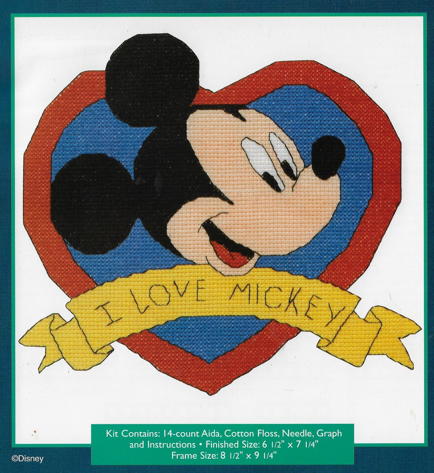 Me Encanta Mickey Mickey Ilimitado Contado Cross Stitch Kit Etsy Espana