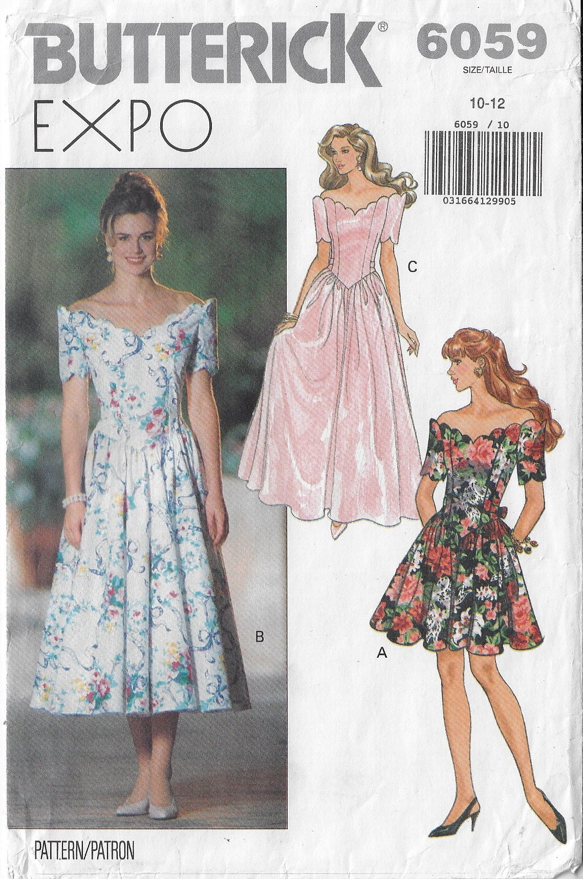 90s Scalloped Neckline off the Shoulder Dress With 90s Scalloped Neckline off the Shoulder Dress With