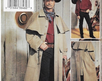 Mens Historical Cowboy Costume Butterick Sewing Pattern 3830 Size 42 44 46 48 FF
