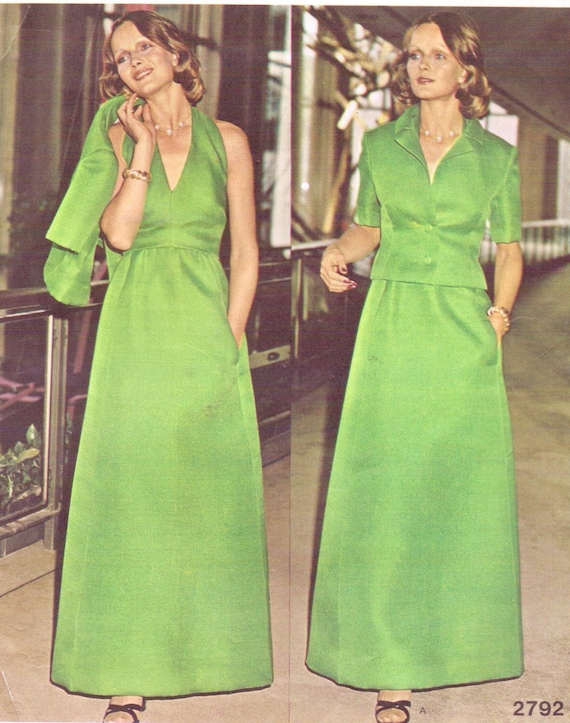 1970s Givenchy Halter Dress & Jacket Vogue Sewing Pattern 2792 Size 12 Bust  34 FF - Etsy