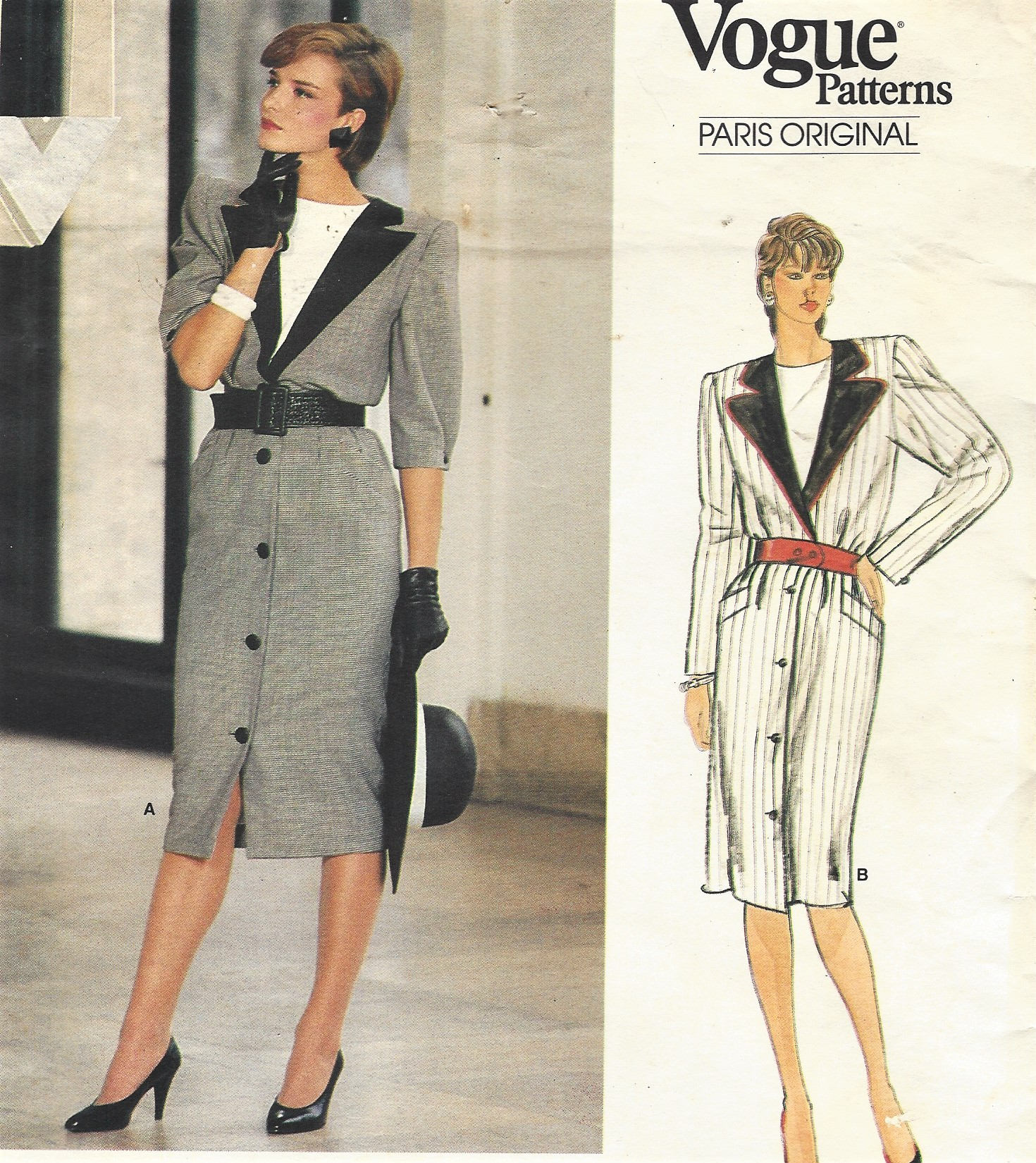 80s Christian Dior Womens Dress Mock Collar & Dickey Vogue 80s Christian Dior Womens Dress Mock Collar & Dickey Vogue